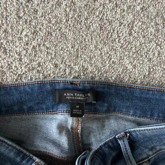 Ann Taylor Denim Jeans, Size 4 Petite - Picture 2 of 3